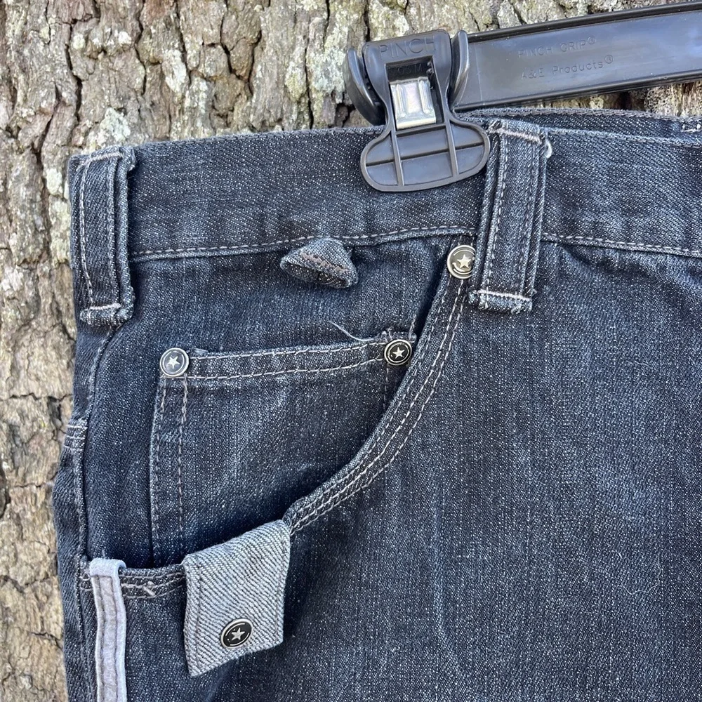 Raider Jean Co. Infringement men’s dark blue wash long baggy shorts, size 38.​ - Picture 2 of 10